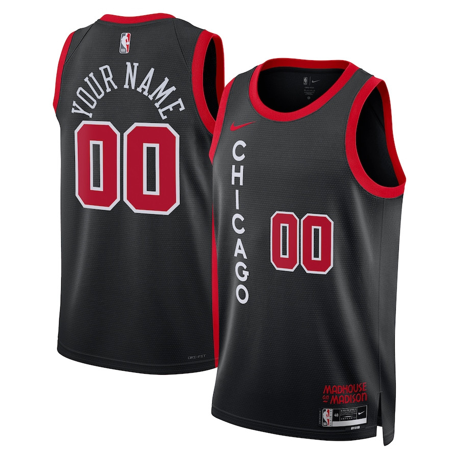 Chicago Bulls 2023/24 City Edition Swingman Custom Black NBA Jersey Men's