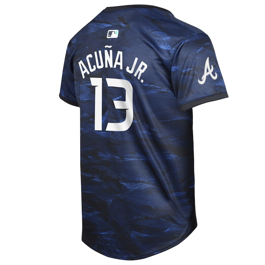 Ronald Acu?a Jr. 13 National League 2023 All Star Game Limited Royal MLB Jersey Youth