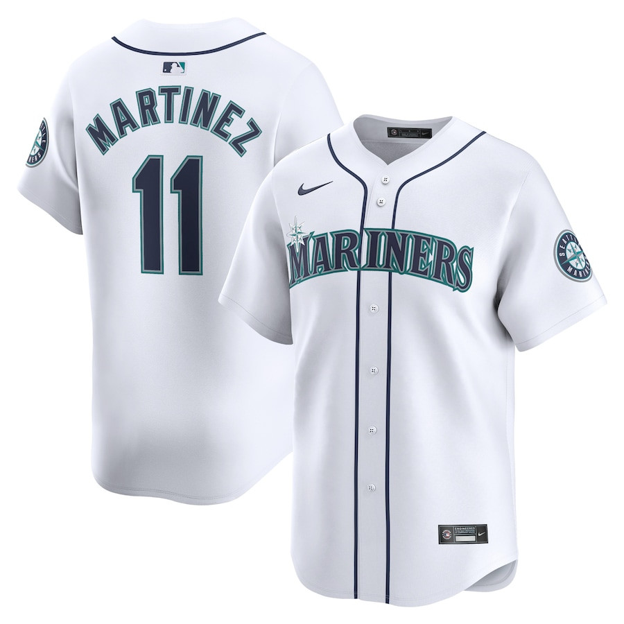 Edgar Martinez 11 Seattle Mariners Home Limited Player White MLB Jersey Men's