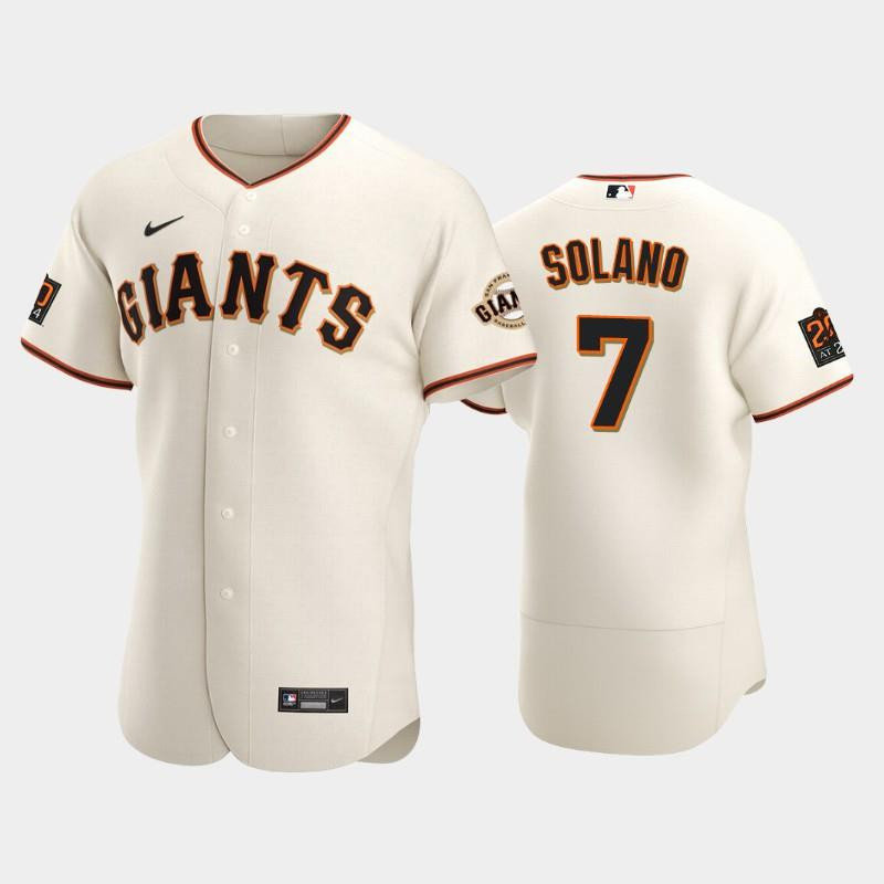 San Francisco Giants 7 Donovan Solano Cream Home MLB Jersey Men's