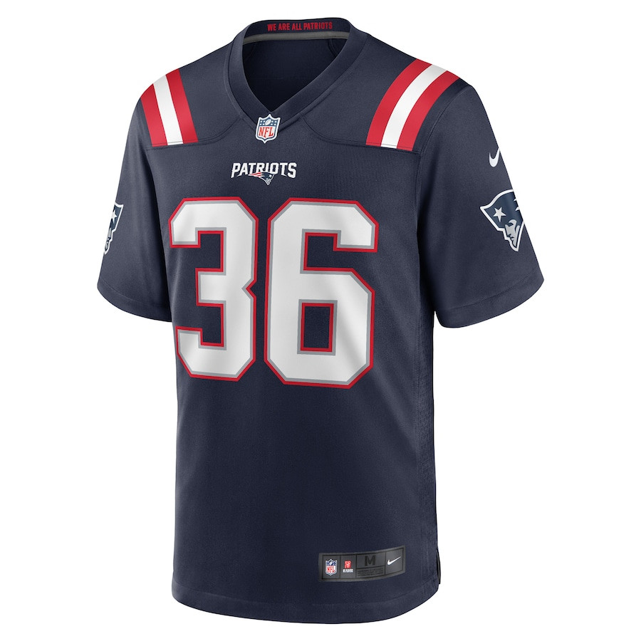 Kevin Harris 36 New England Patriots Game Navy NFL Jersey Men's