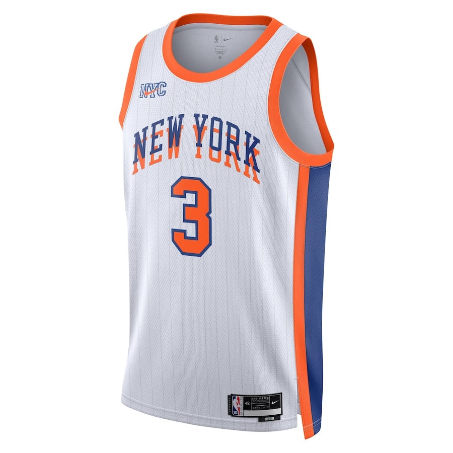 Josh Hart 3 New York Knicks Unisex 2024/25 Swingman Player City Editio White NBA Jersey Unisex