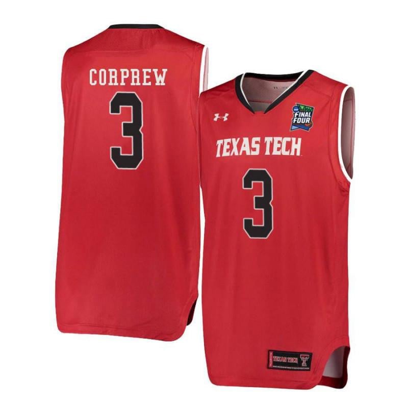 Under Armour 3 Deshawn Corprew Red Texas Tech Red Raiders NCAA Jersey Men's