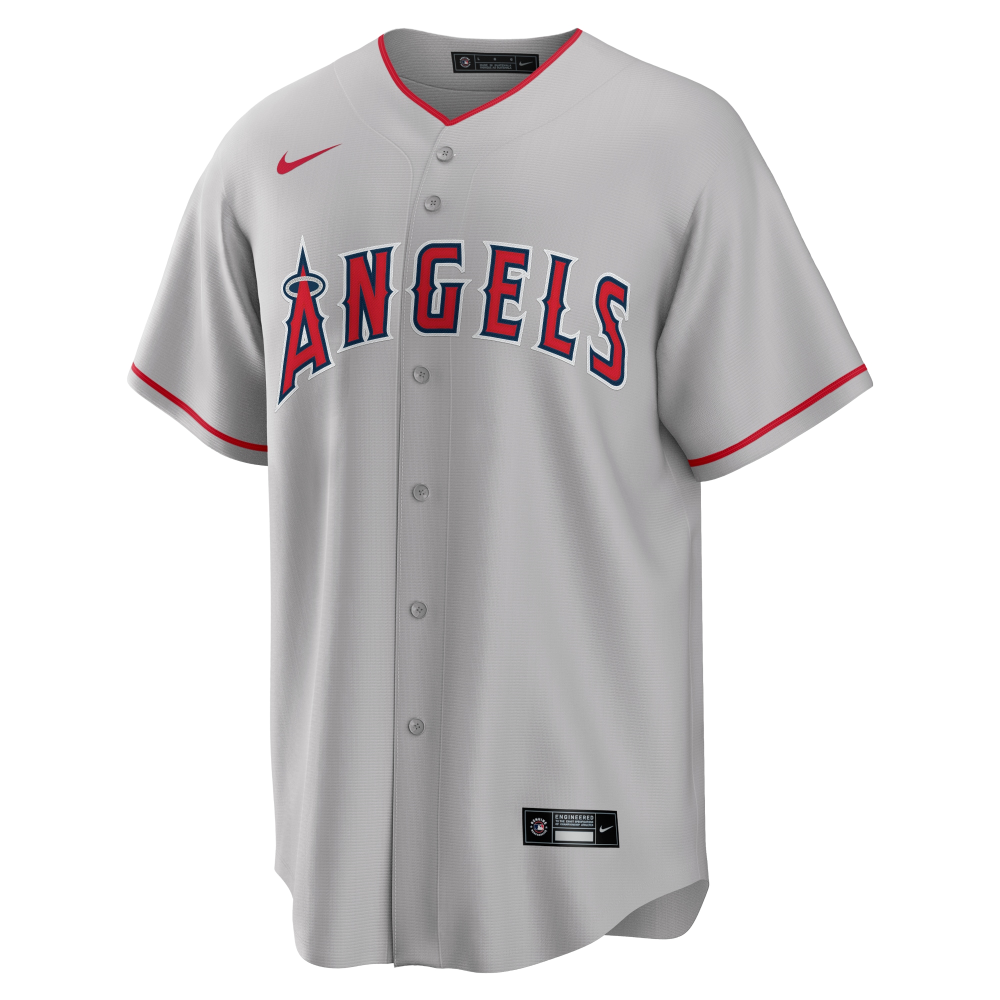 Los Angeles Angels Mike Trout Silver Road Player Name MLB Jersey Men's