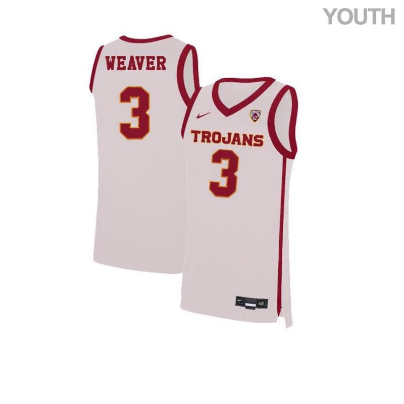 3 Elijah Weave White Elite USC Trojans NCAA Jersey Youth