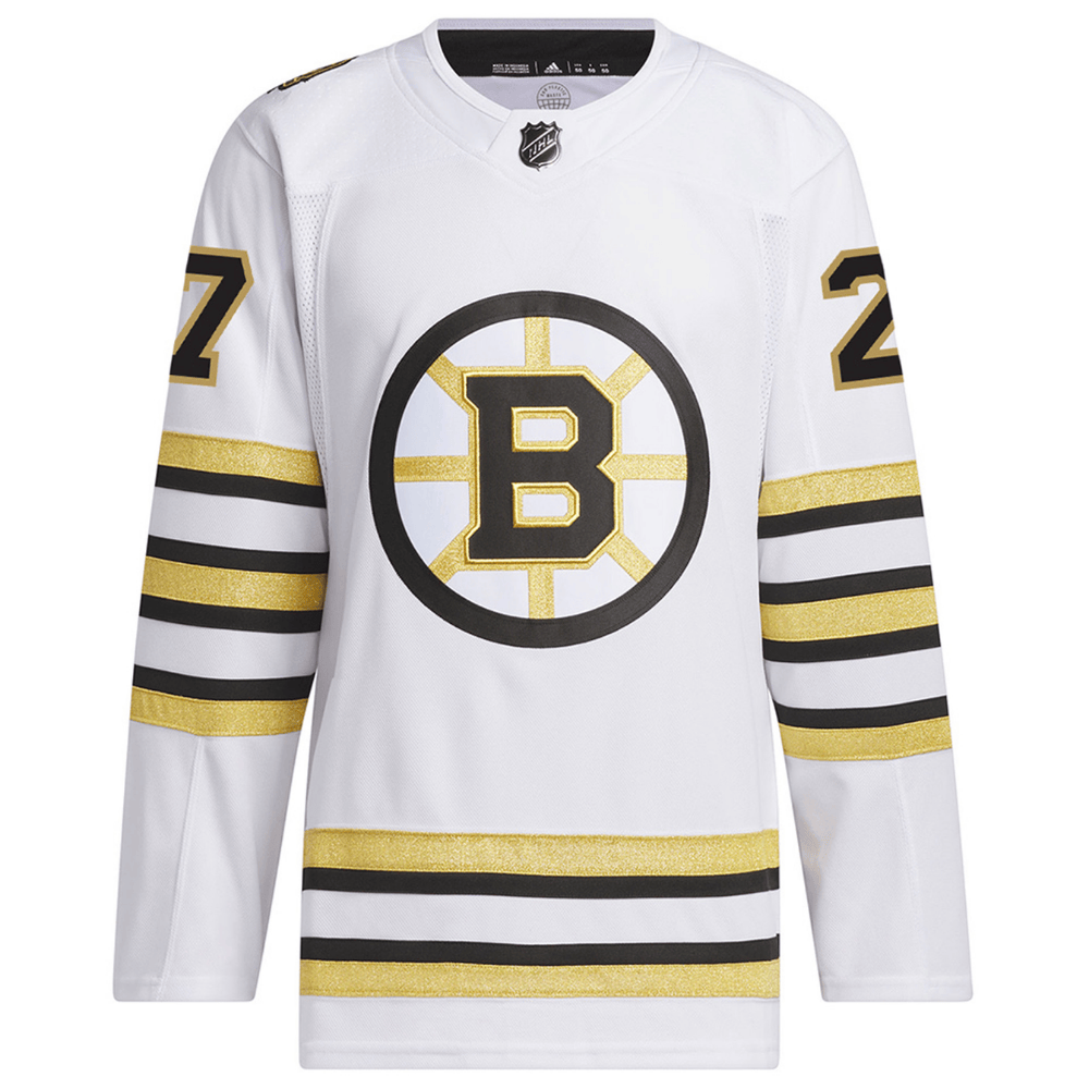 Hampus Lindholm 27 Boston Bruins 100th Anniversary Primegreen Away White NHL Jersey Men's