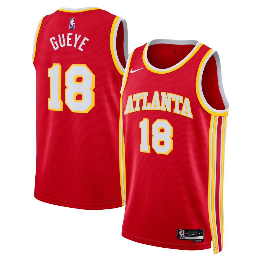 Mouhamed Gueye 18 Atlanta Hawks Unisex Swingman Icon Edition Red NBA Jersey Unisex
