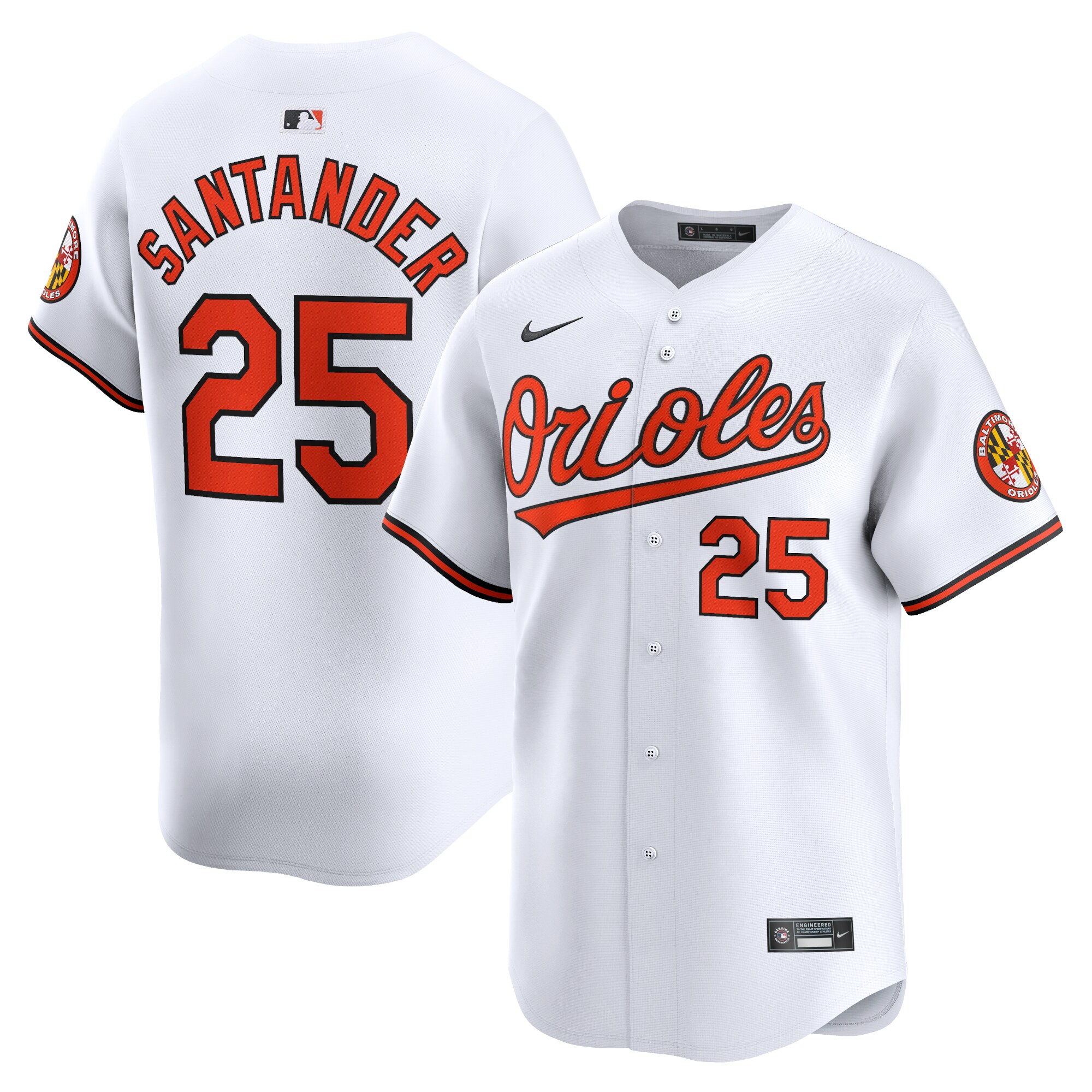 Baltimore Orioles Anthony Santander White Home Limited Player MLB Jersey Men's