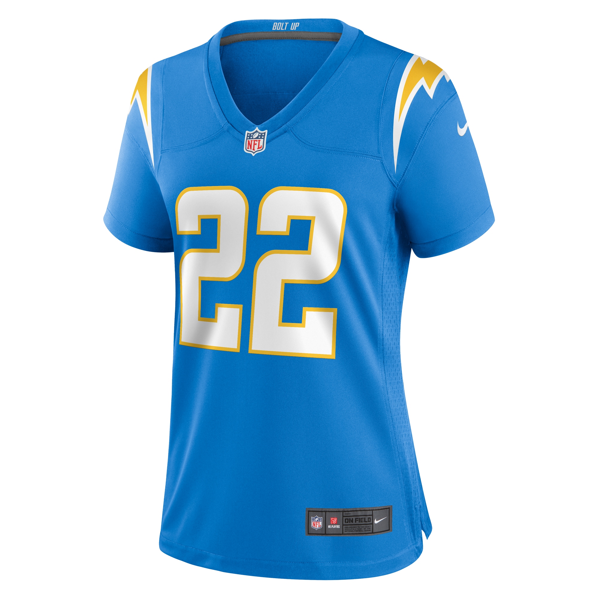Los Angeles Chargers JT Woods Powder Blue Game Player NFL Jersey Women's