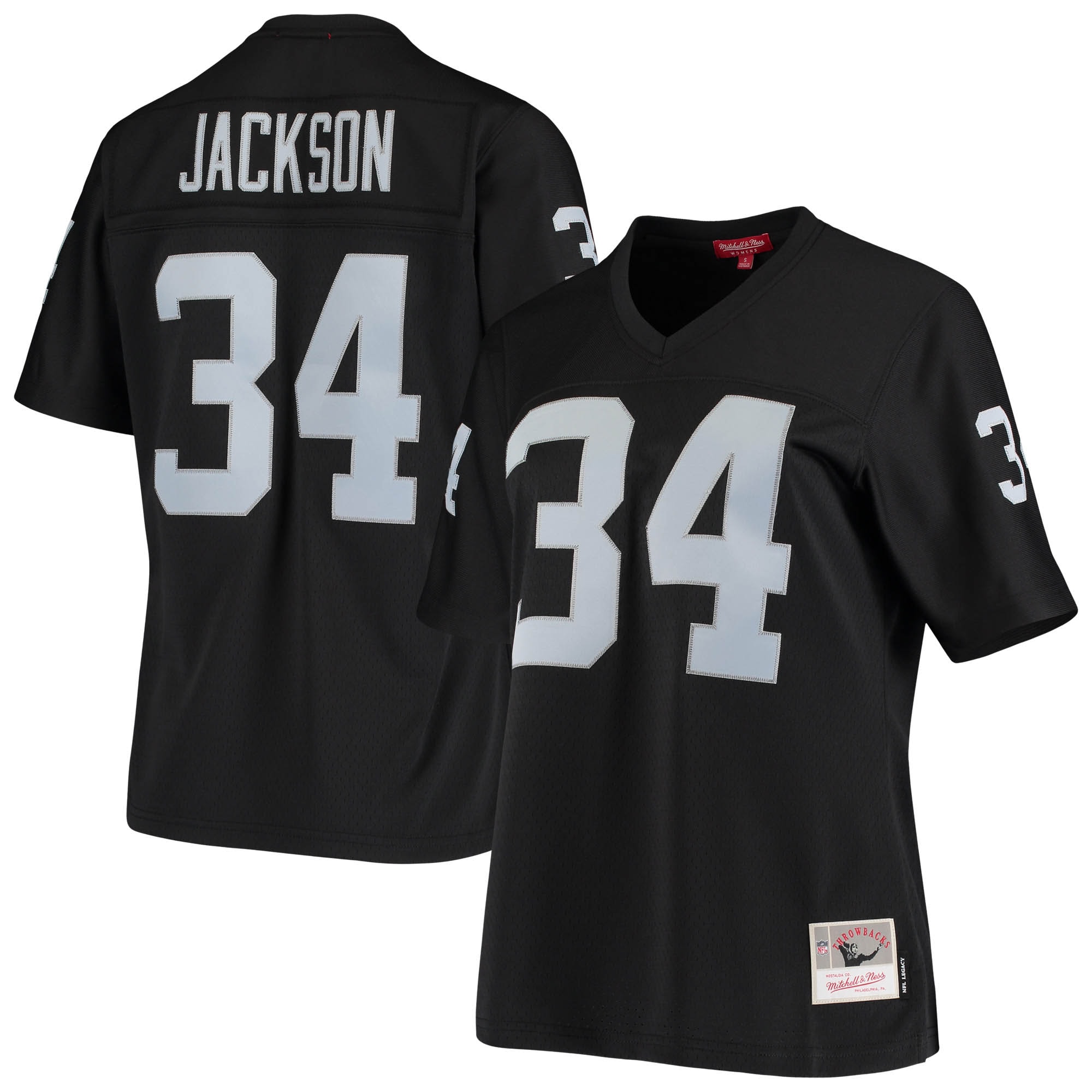 Las Vegas Raiders Bo Jackson Mitchell Ness Black 1988 Legacy NFL Jersey Women's