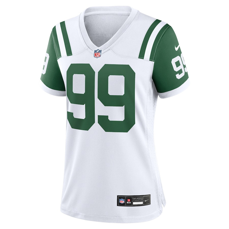 Will McDonald IV 99 New York Jets Classic Alternate Retired Player Game White NFL Jersey Women's