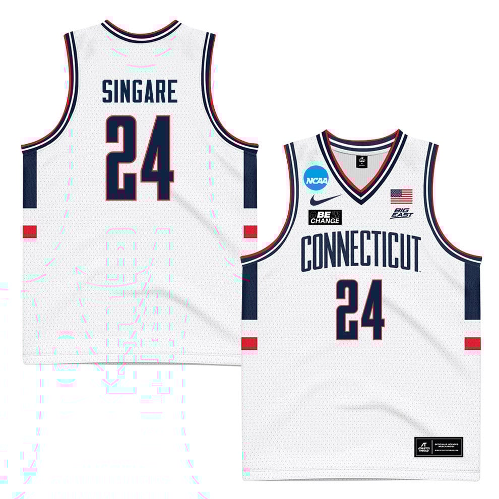 Youssouf Singare 24 UConn Huskies 2024 White Unisex NCAA Jersey Unisex