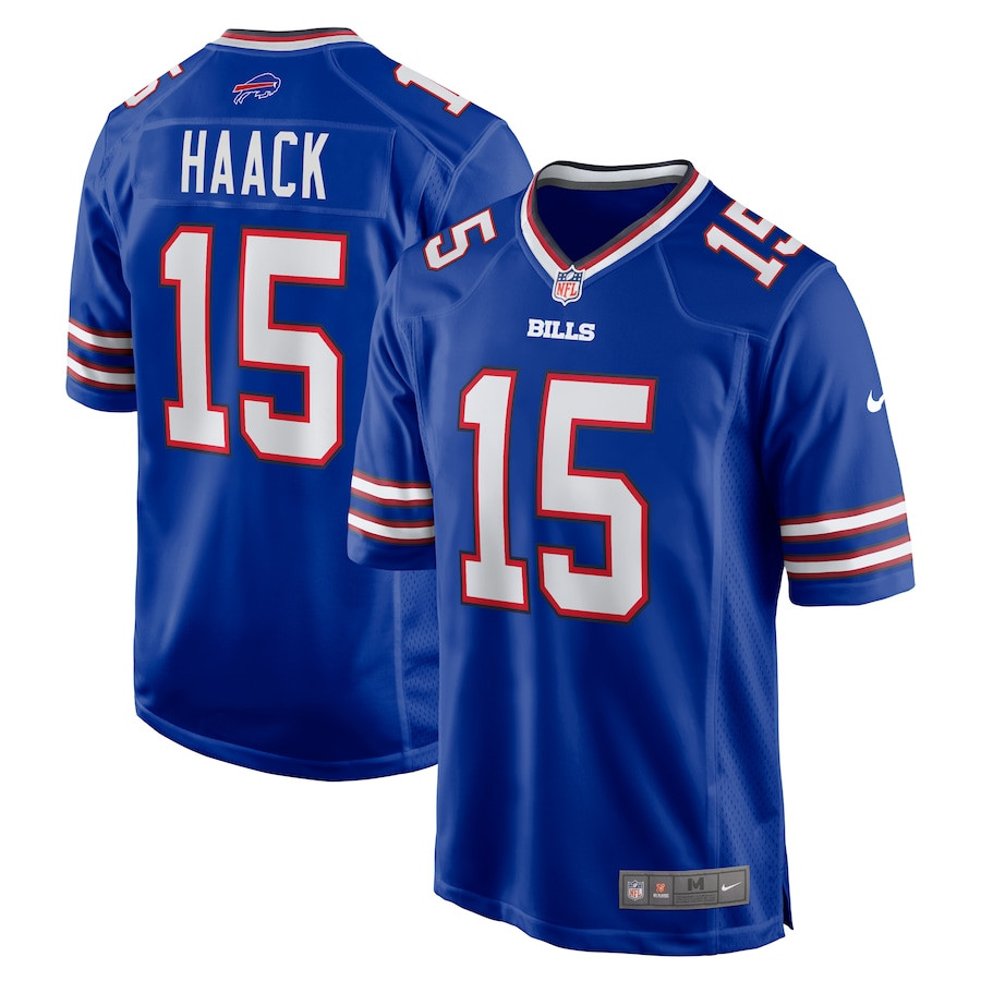 Matt Haack 15 Buffalo Bills Game Royal NFL Jersey Men's