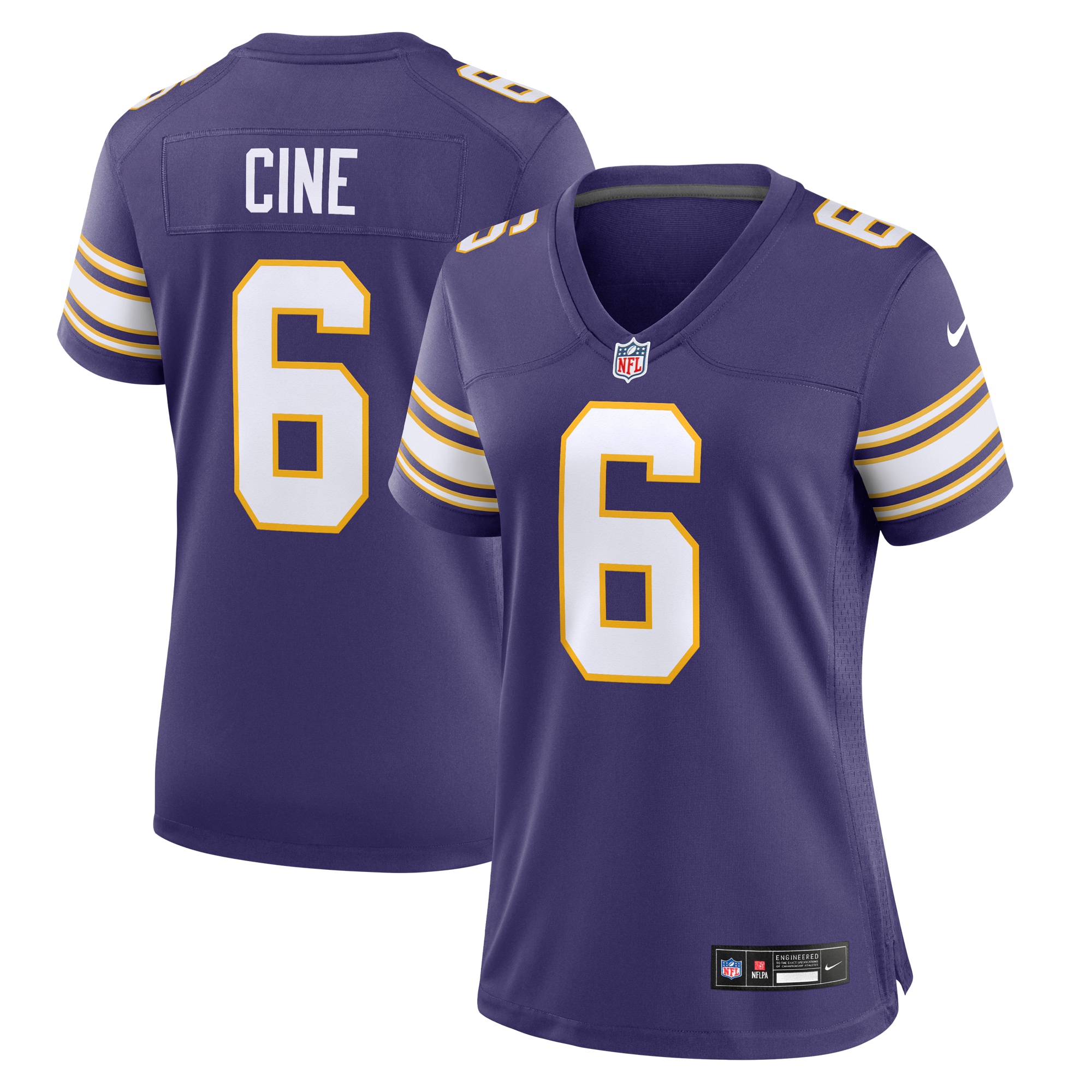 Minnesota Vikings Lewis Cine Purple Classic Player Game NFL Jersey Women's