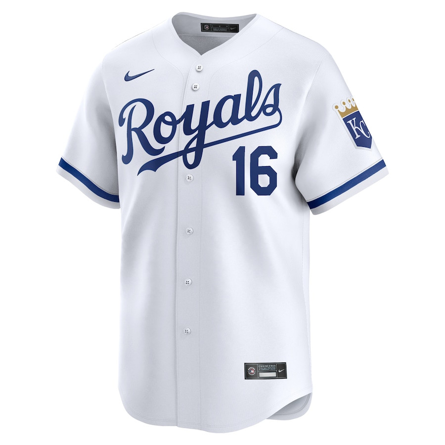 Hunter Renfroe 16 Kansas City Royals Home Limited White MLB Jersey Men's
