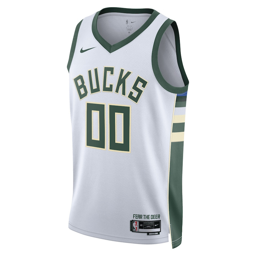 Milwaukee Bucks 2023/24 Association Swingman Custom White NBA Jersey Men's
