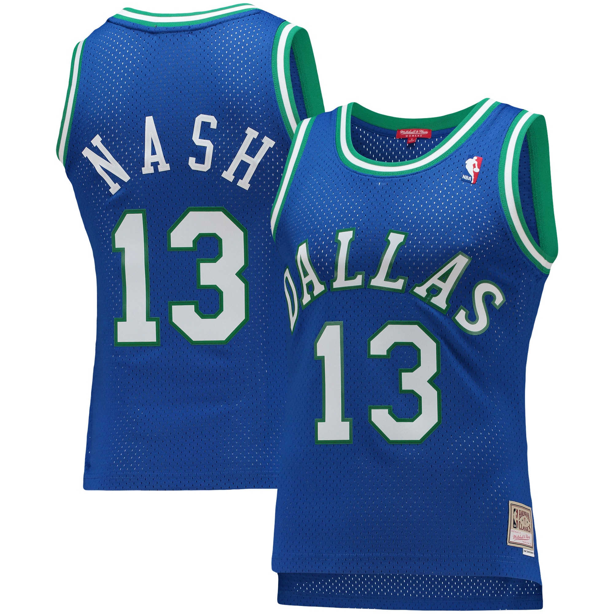Mitchell Ness Steve Nash Blue Dallas Mavericks 1998/99 Hardwood Classics Swingman NBA Jersey Women's
