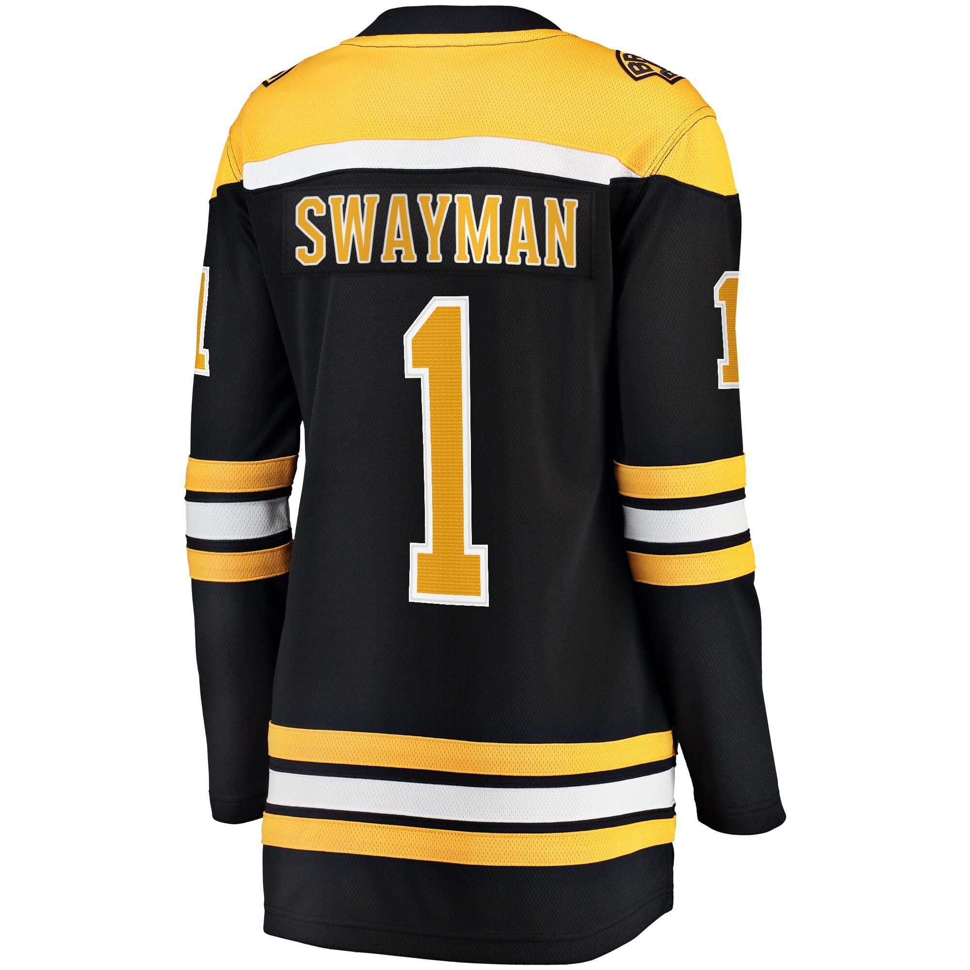 Jeremy Swayman 1 Boston Bruins Home Breakaway Women, Black NHL Jersey Women's