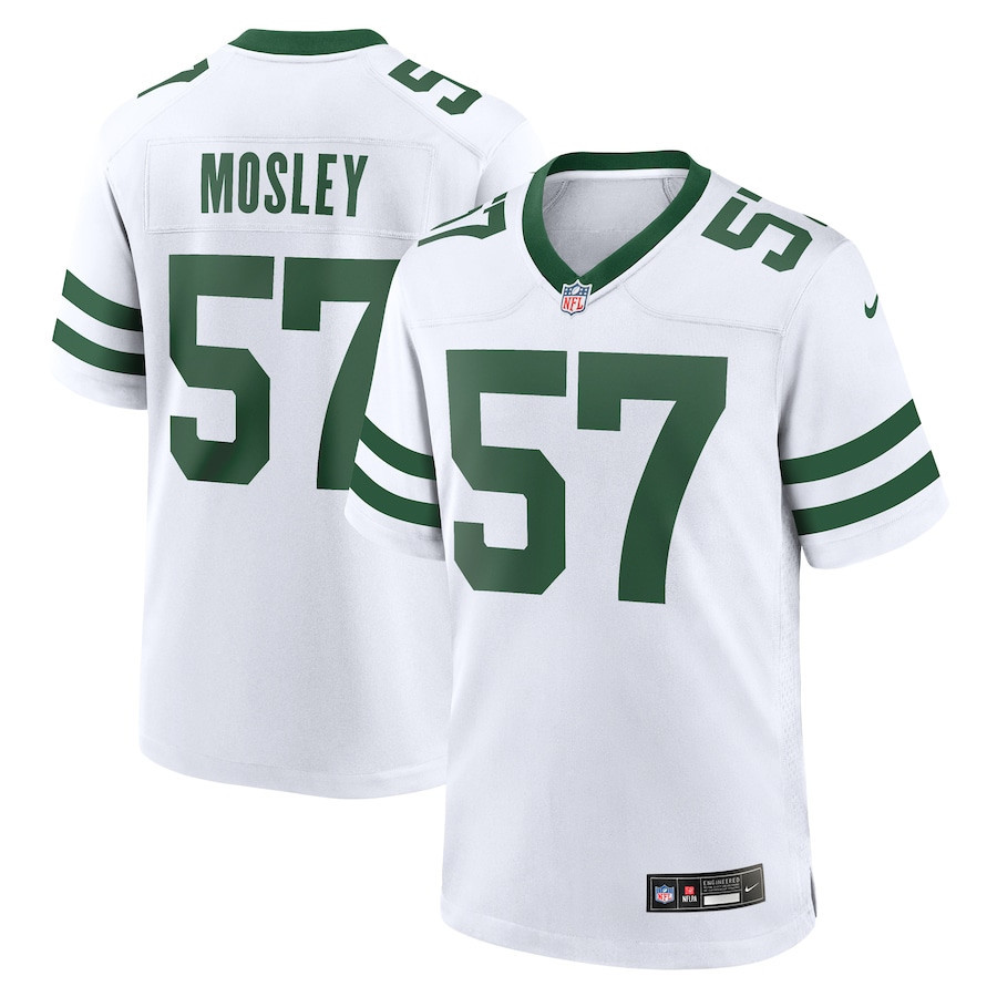 C.J. Mosley 57 New York Jets Game Legacy White NFL Jersey Men's