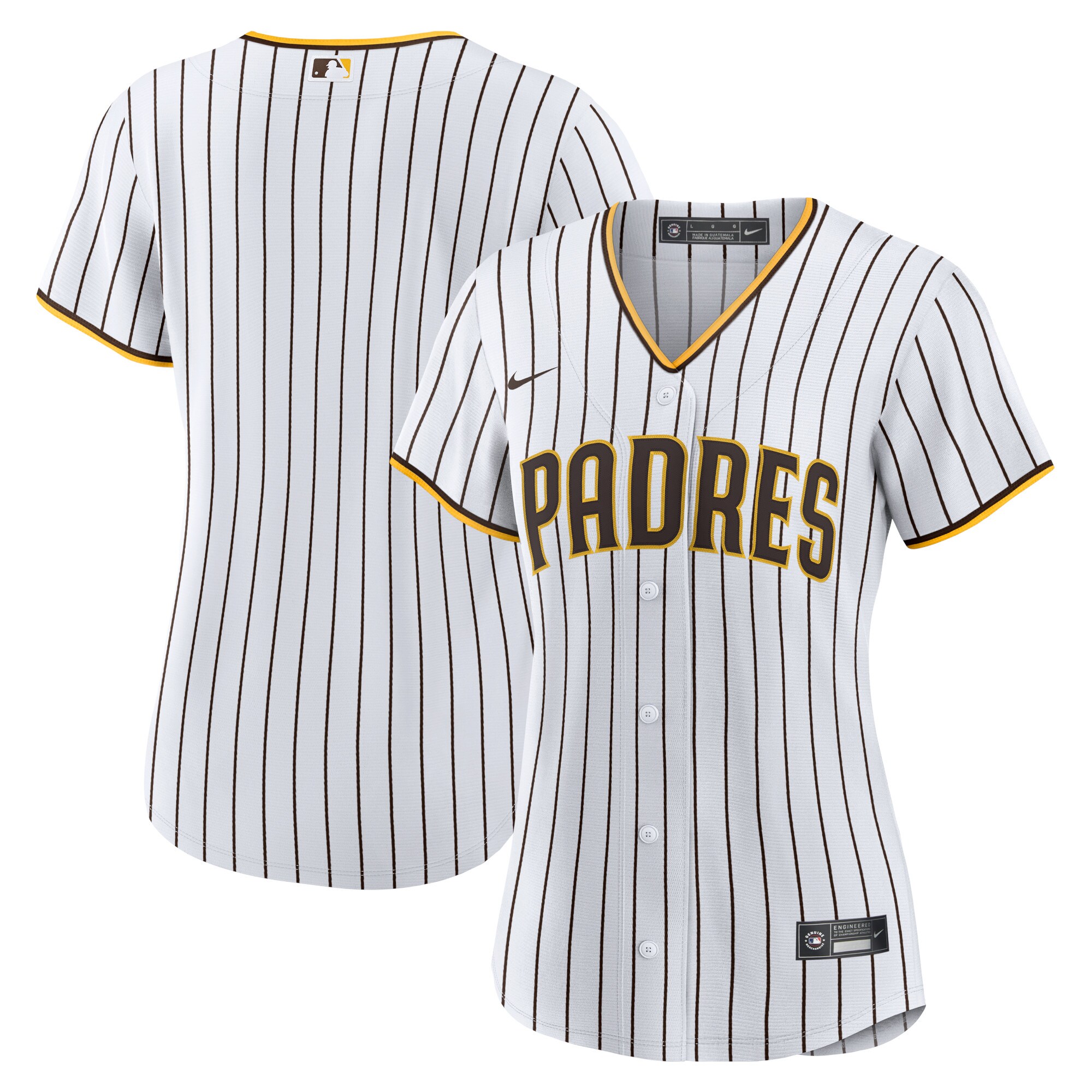 San Diego Padres White Home Team MLB Jersey Women's