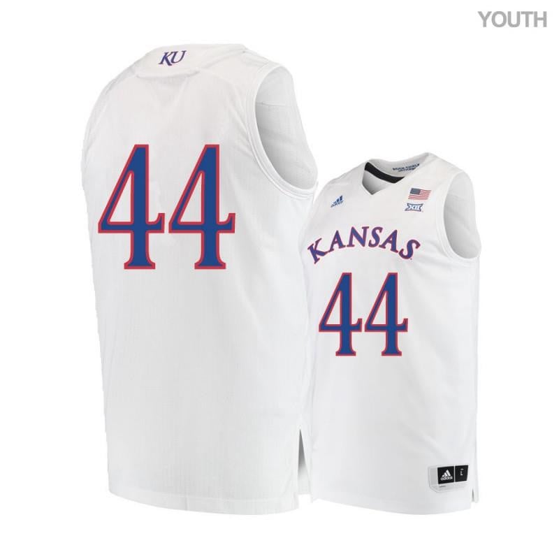 44 Mitch Lightfoo White Kansas Jayhawks NCAA Jersey Youth