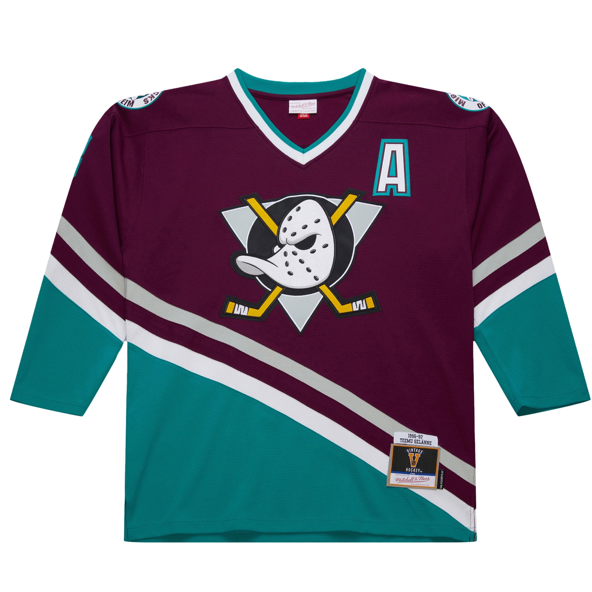 Anaheim Ducks Teemu Selanne Purple 1996-97 Power Play NHL Jersey Men's
