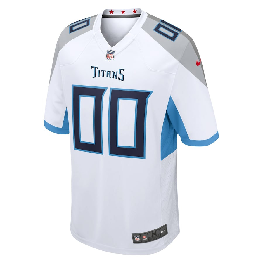 Tennessee Titans Custom Game White NFL Jersey Men's
