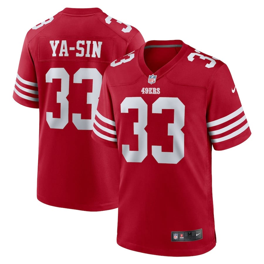 Rock Ya-Sin 33 San Francisco 49ers Team Game Scarlet NFL Jersey Men's