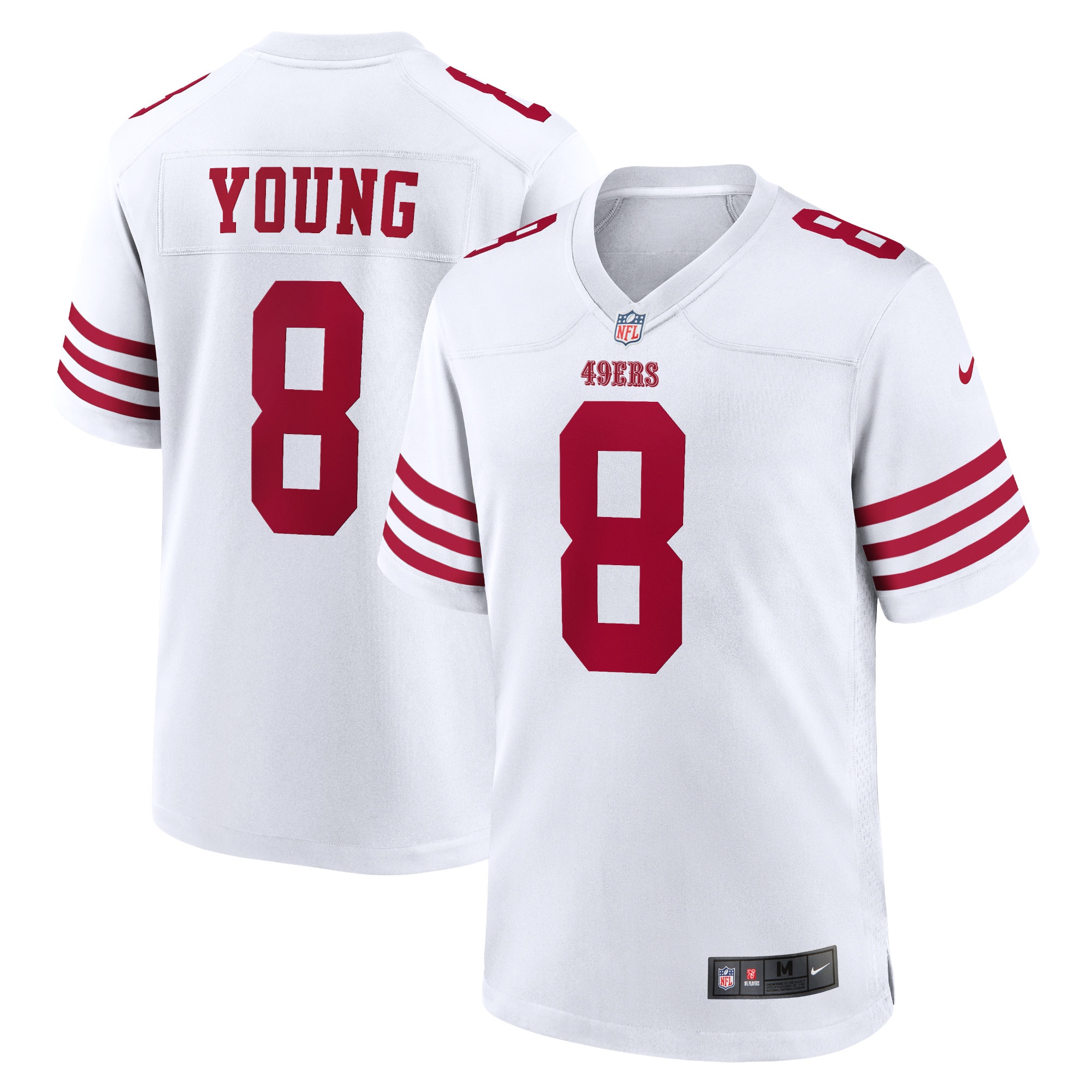 San Francisco 49ers Steve Young White Retired Player Game NFL Jersey Men's