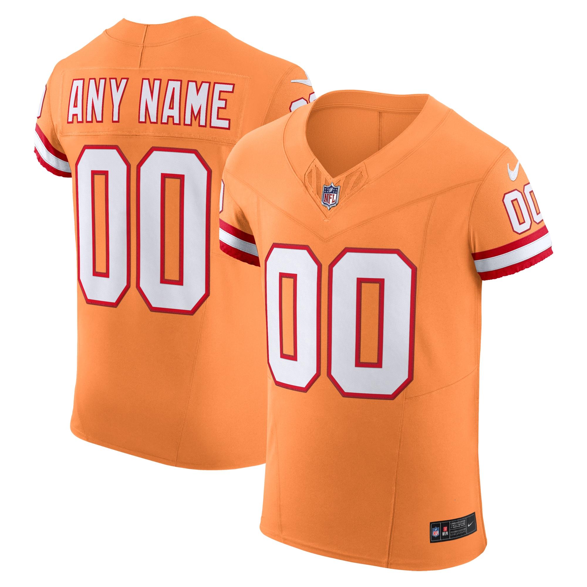 Tampa Bay Buccaneers Orange Vapor F.U.S.E. Elite Custom NFL Jersey Men's