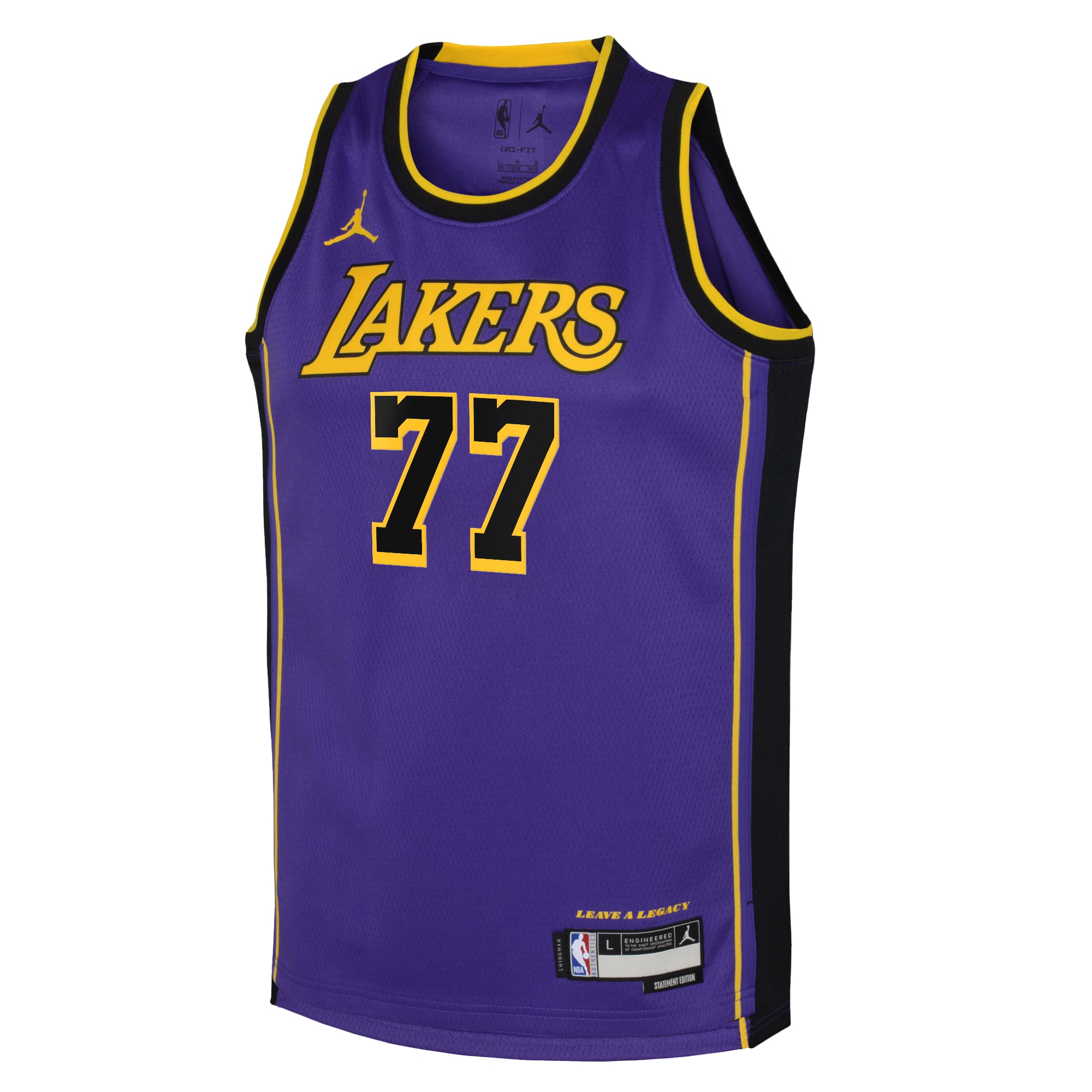 Los Angeles Lakers Jordan Brand Statement Edition Swingman Purple Luka Don?i NBA Jersey Youth