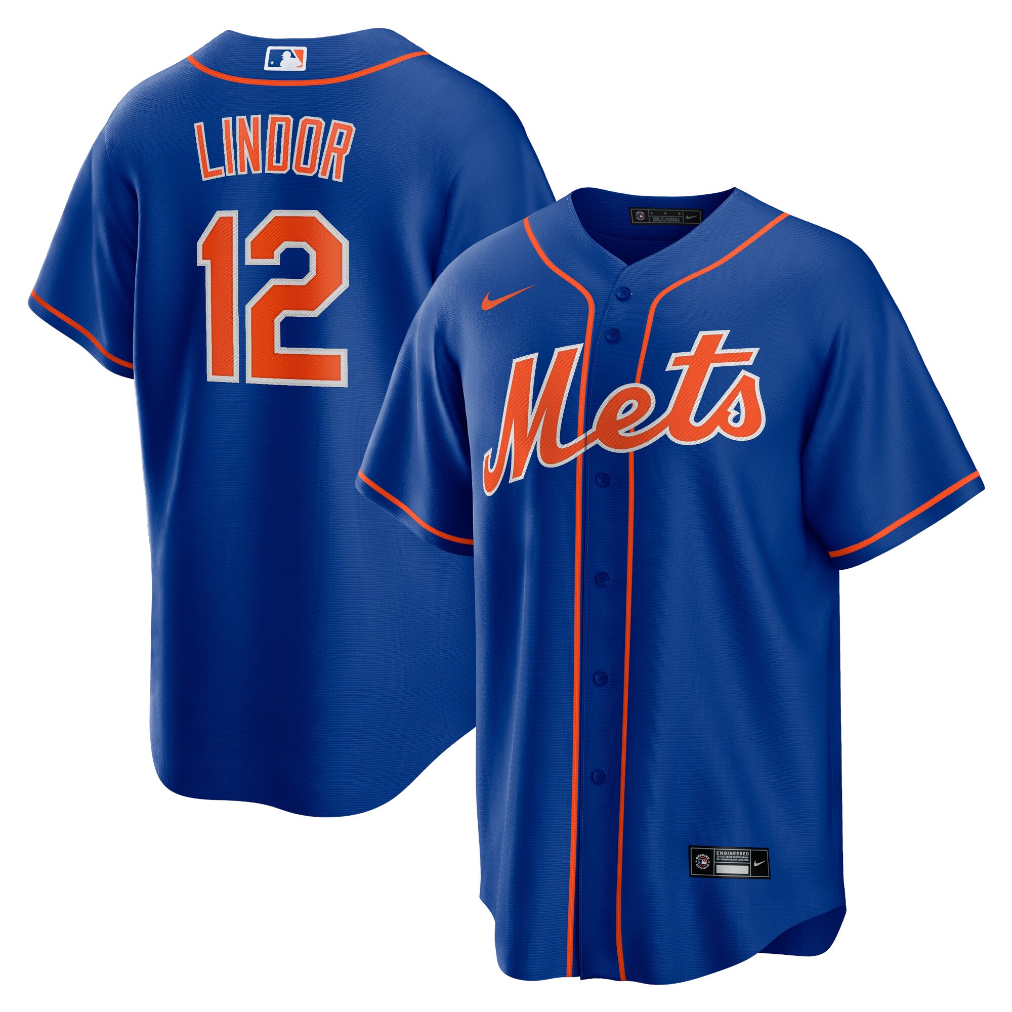 New York Mets Francisco Lindor Royal Big Tall Alternate Player MLB Jersey Men's