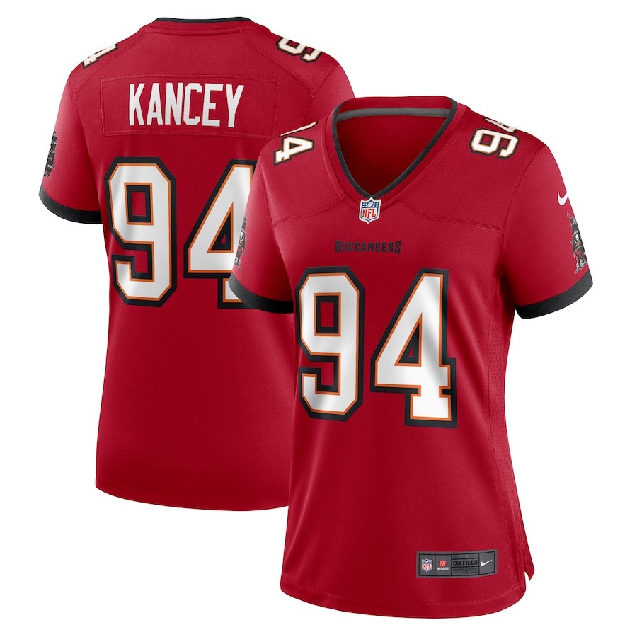 Calijah Kancey 94 Tampa Bay Buccaneers Game Red NFL Jersey Women's