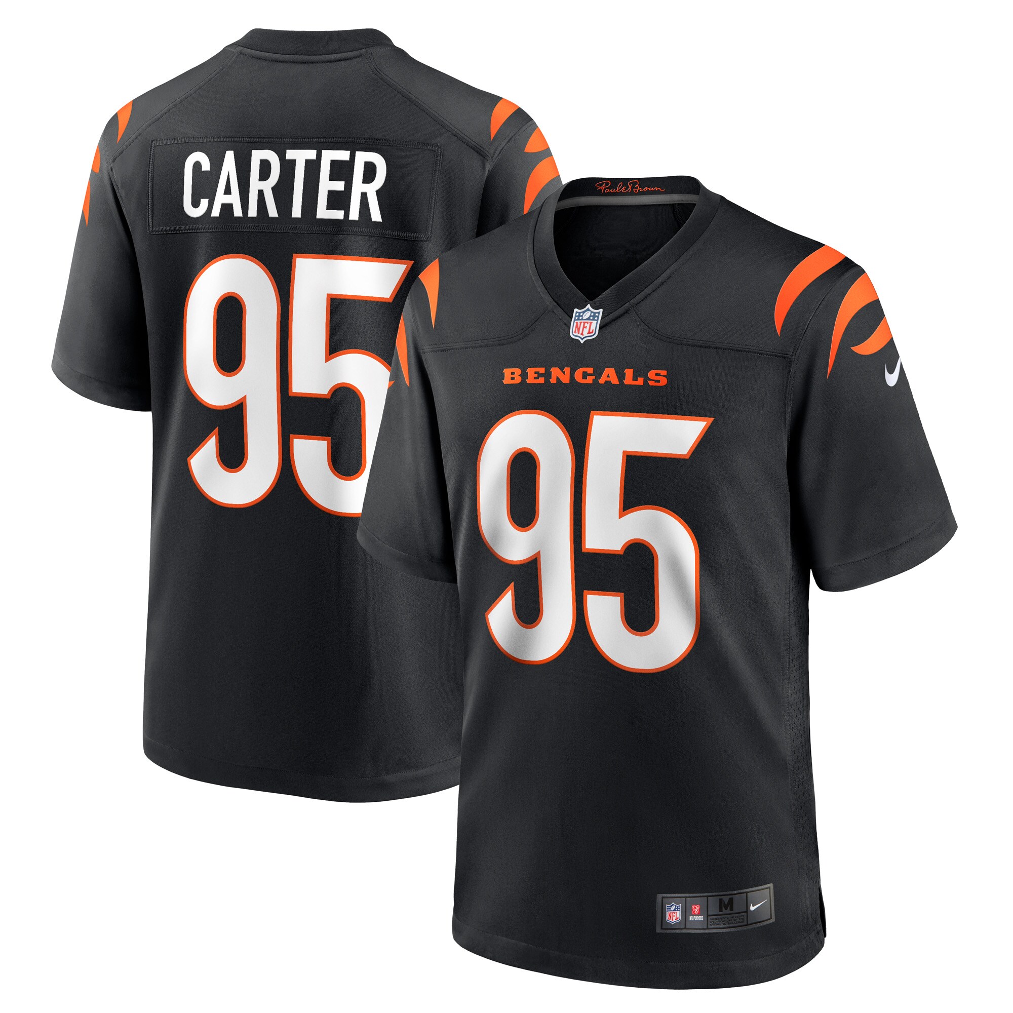 Cincinnati Bengals Zach Carter Black Game Player NFL Jersey Men's