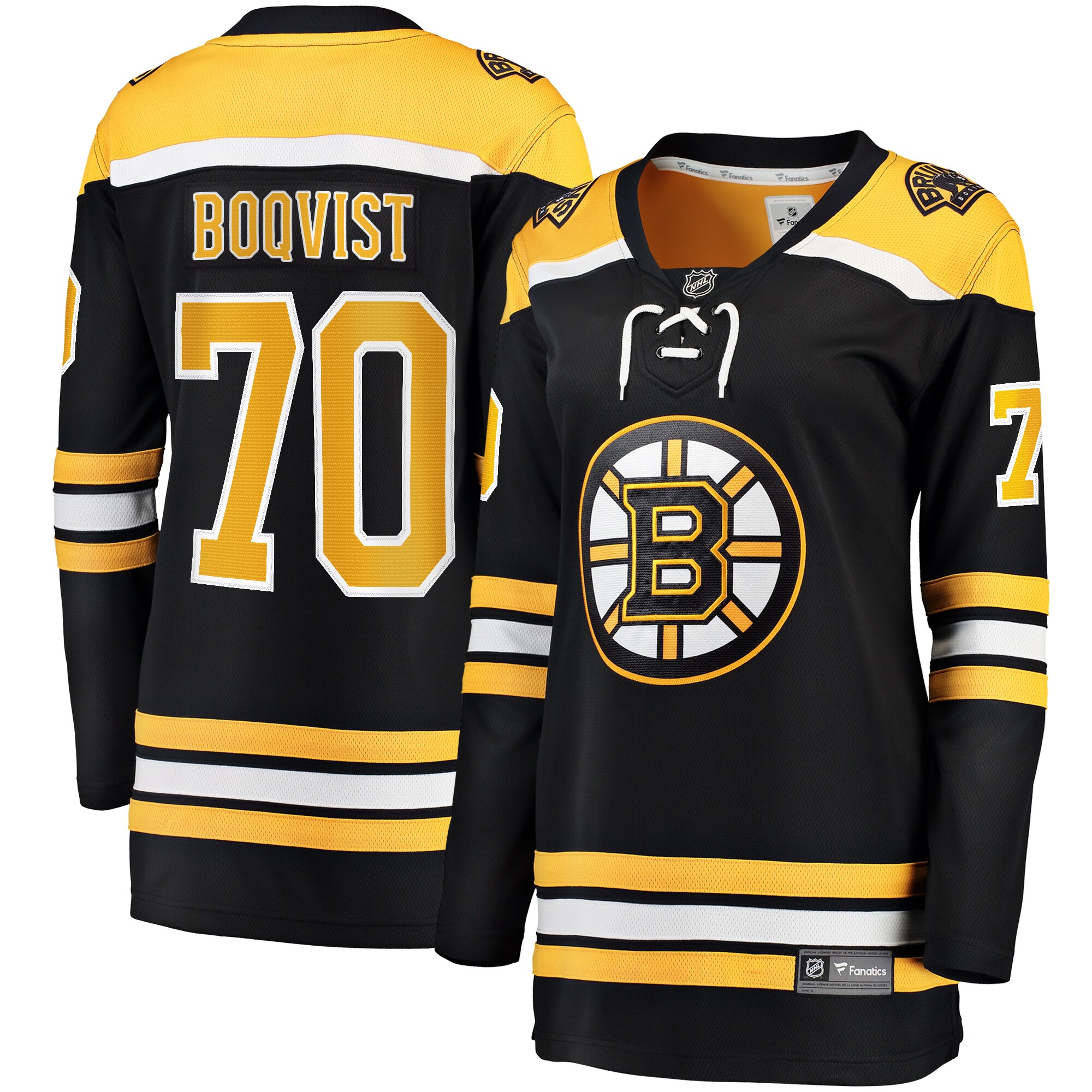 Boston Bruins Jesper Boqvist Black Home Breakaway Player NHL Jersey Women's