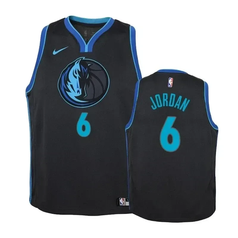 Dallas Mavericks Deandre Jordan 6 City Anthracite NBA Jersey Youth