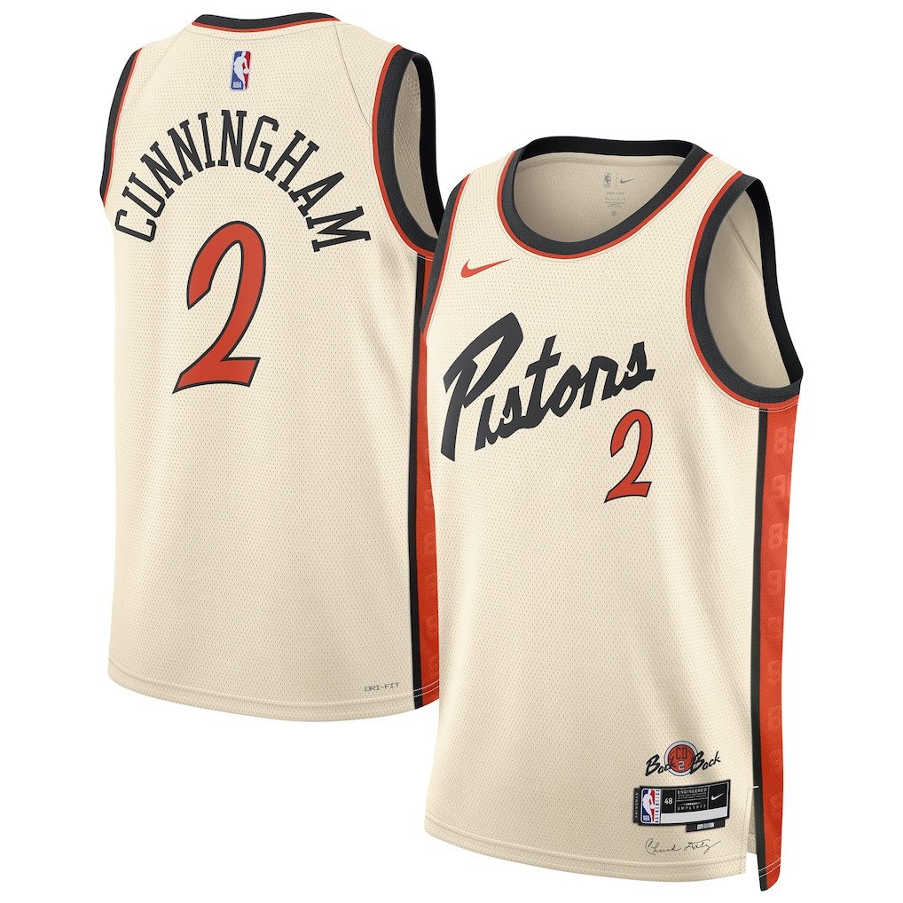 Cade Cunningham 2 Detroit Pistons Unisex 2024/25 Swingman Player City Edition Cream NBA Jersey Unisex