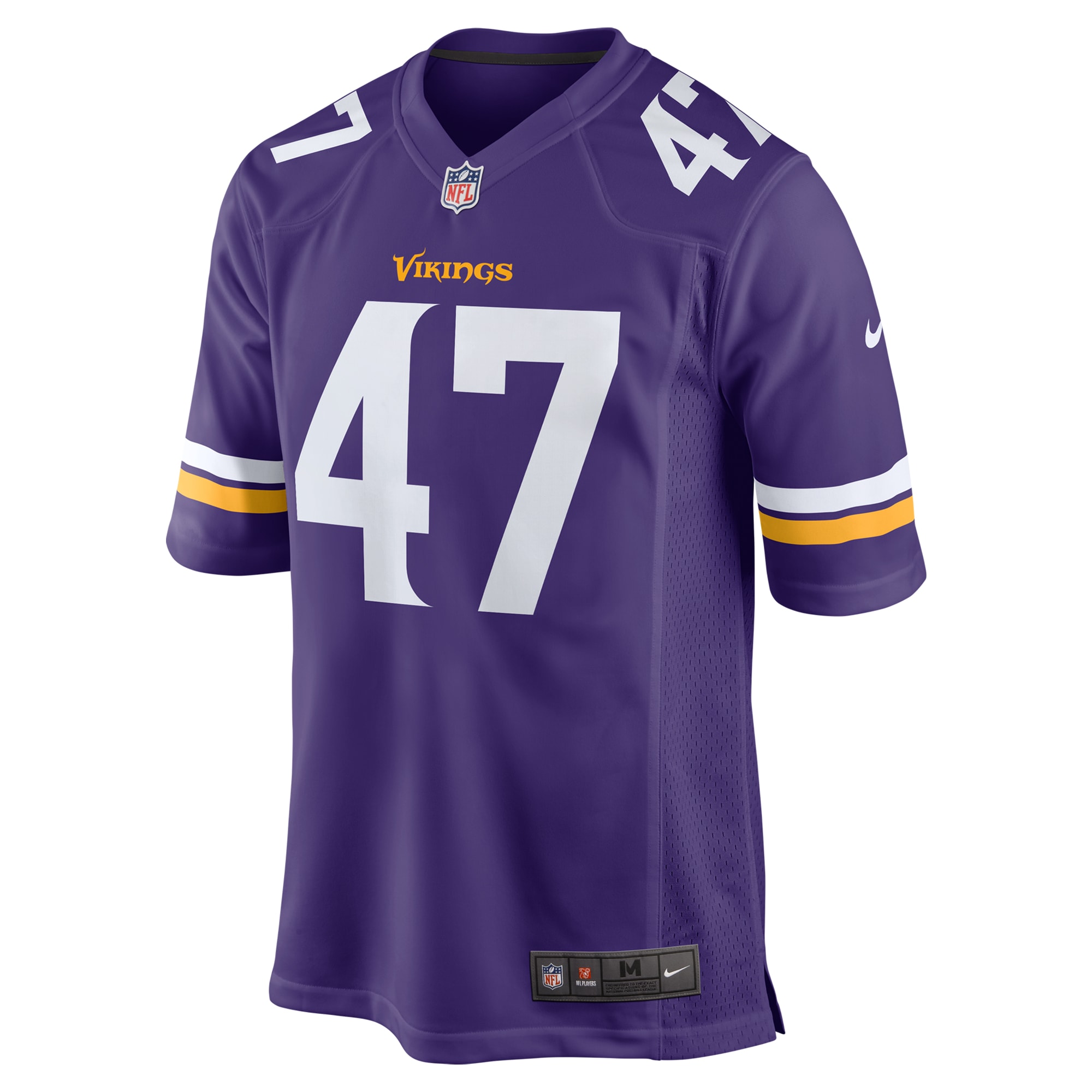 Minnesota Vikings Jake McQuaide Purple Game NFL Jersey Men's