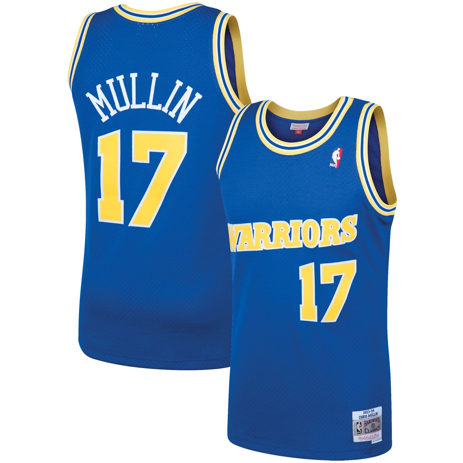 Mitchell Ness Chris Mullin Royal Golden State Warriors 1993-94 Hardwood Classics Swingman Player NBA Jersey Men's