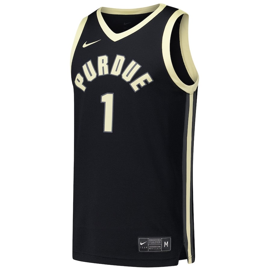 Purdue Boilermakers Black #1 NCAA Jersey Men's