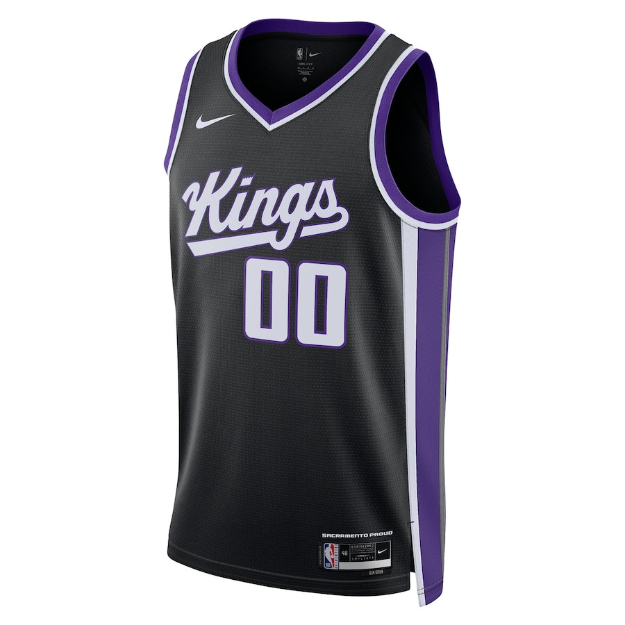 Sacramento Kings 2023/24 Icon Swingman Custom Black NBA Jersey Men's
