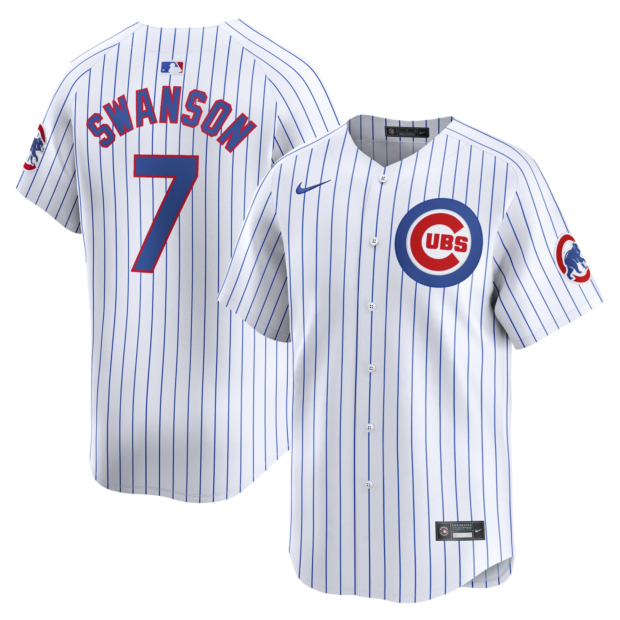 Chicago Cubs Dansby Swanson White Home Limited Player MLB Jersey Men's