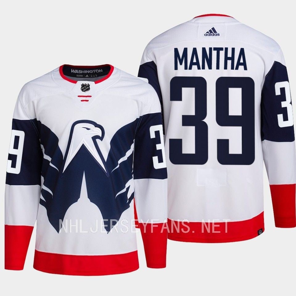 Anthony Mantha 39 Washington Capitals 2023 Stadium White Primegreen NHL Jersey Men's