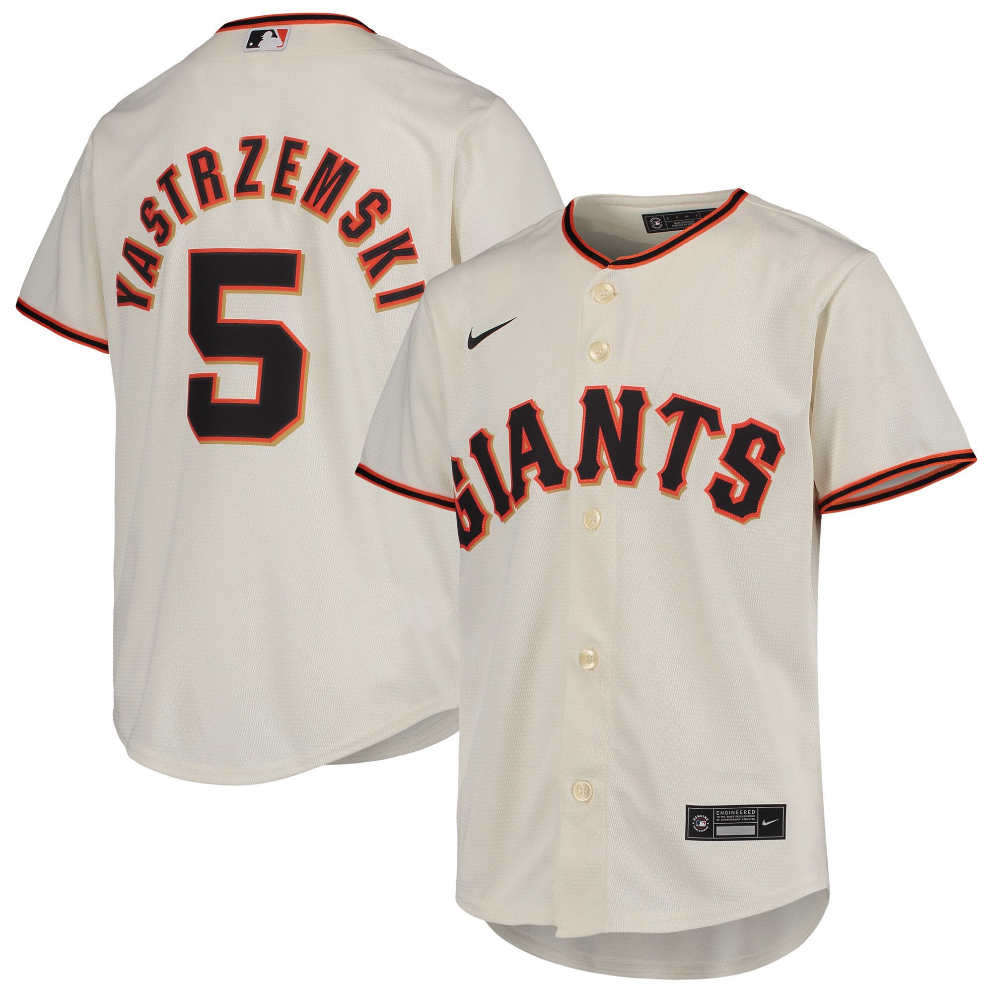 San Francisco Giants Mike Yastrzemski Cream Alternate Player MLB Jersey Youth