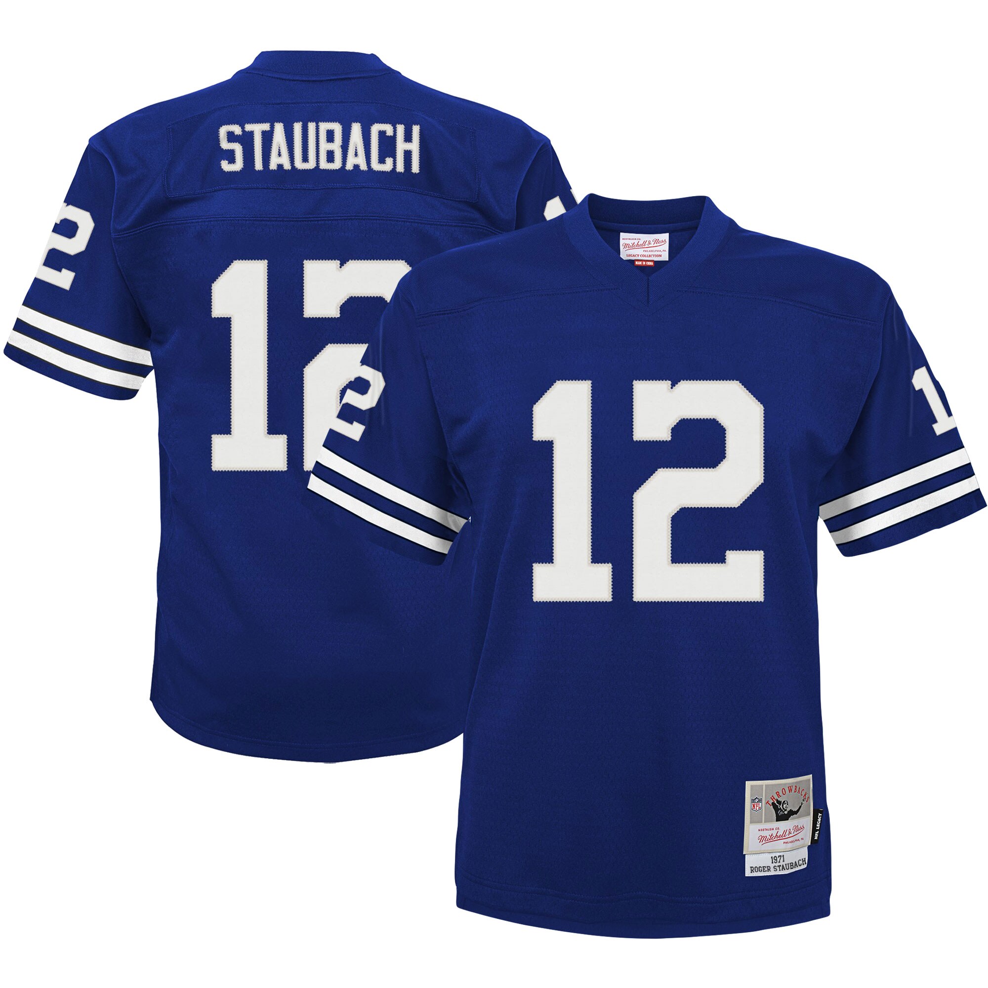 Preschool Dallas Cowboys Roger Staubach Mitchell Ness Navy 1971 Retired Player Legacy NFL Jersey Men's