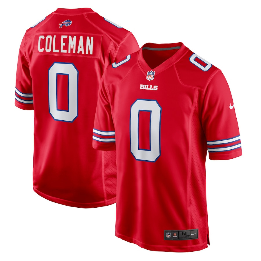 Keon Coleman 0 Buffalo Bills Alternate Game Red NFL Jersey Men's