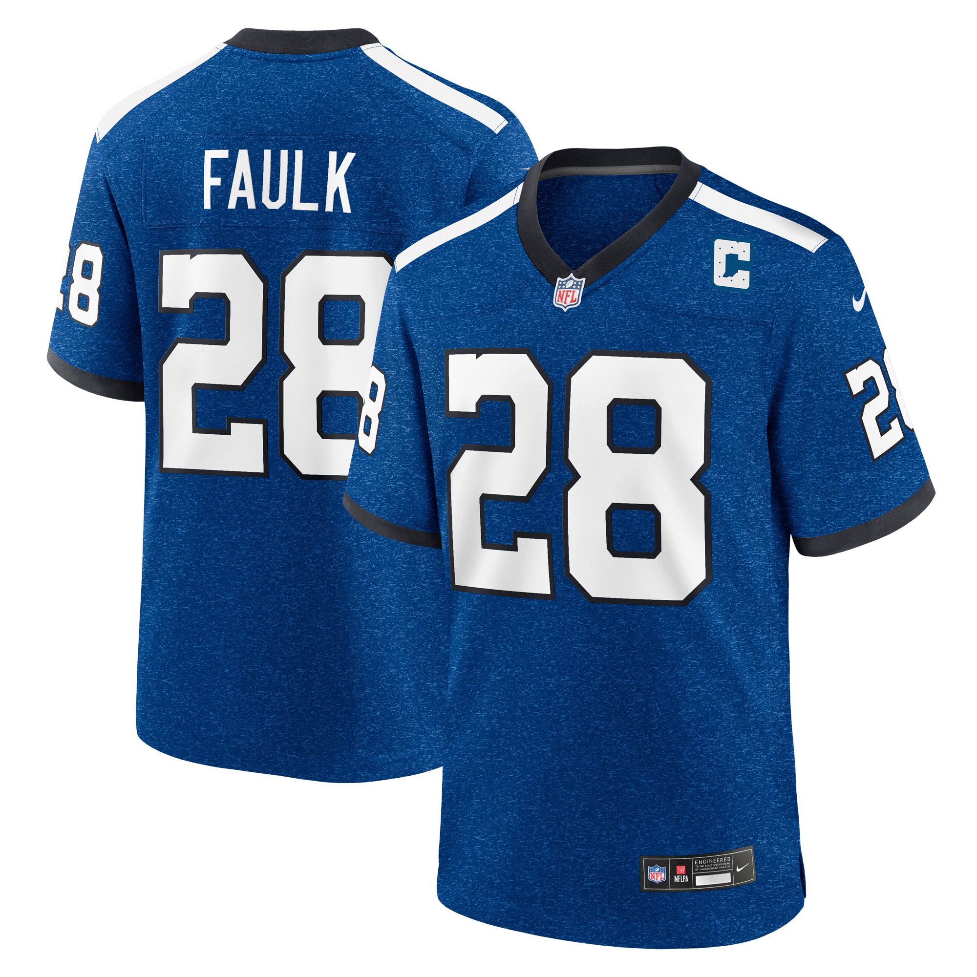 Indianapolis Colts Marshall Faulk Royal Indiana Nights Alternate Game NFL Jersey Men's