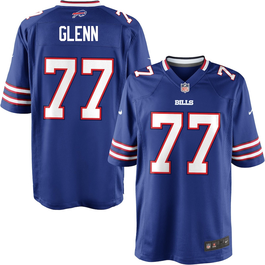 Cordy Glenn 77 Buffalo Bills Team Color Game NFL Jersey Youth