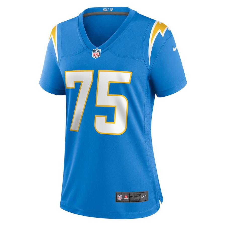 Bradley Bozeman 75 Los Angeles Chargers Game Powder Blue NFL Jersey Women's