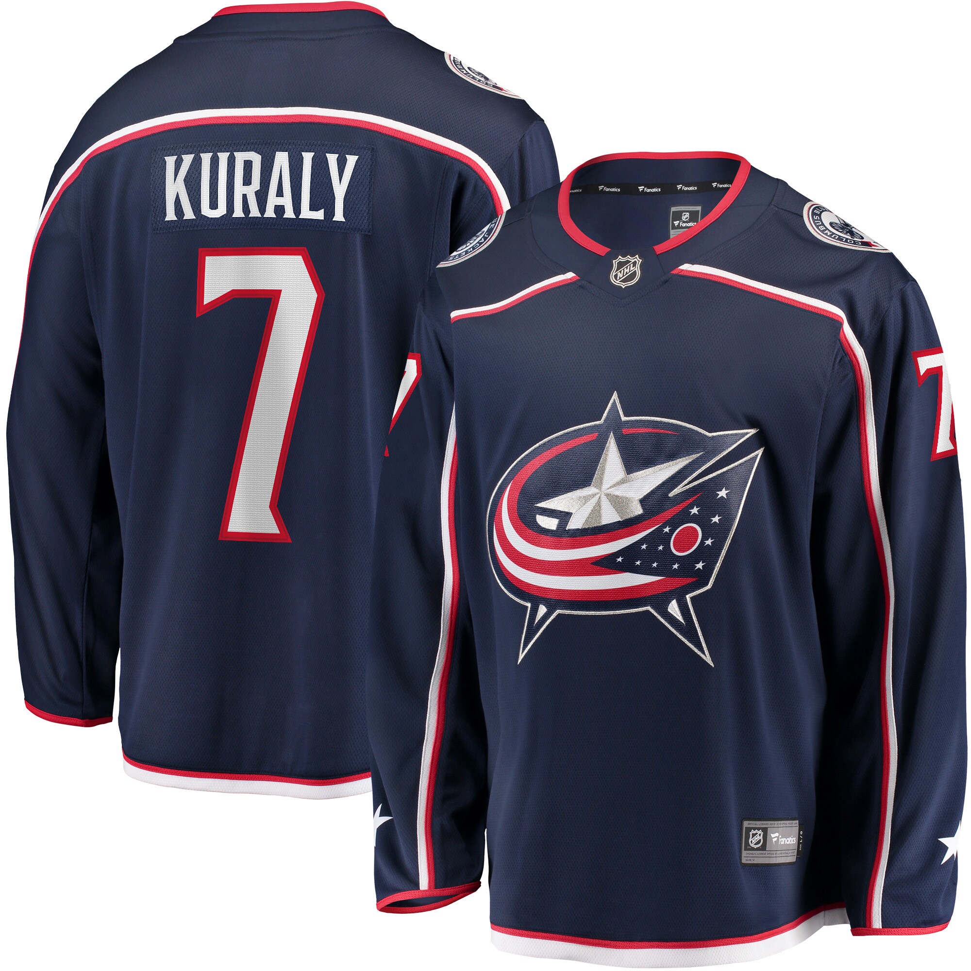 Columbus Blue Jackets Sean Kuraly Navy Home Breakaway Player NHL Jersey Men's